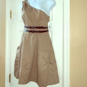 Jessica Simpson belted halter dress
